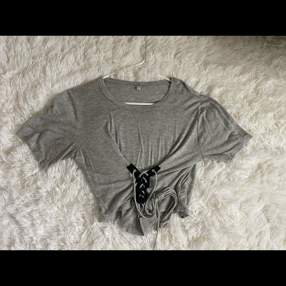 Grey Crop Top